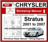 chrysler stratus Service Repair workshop Manual Download